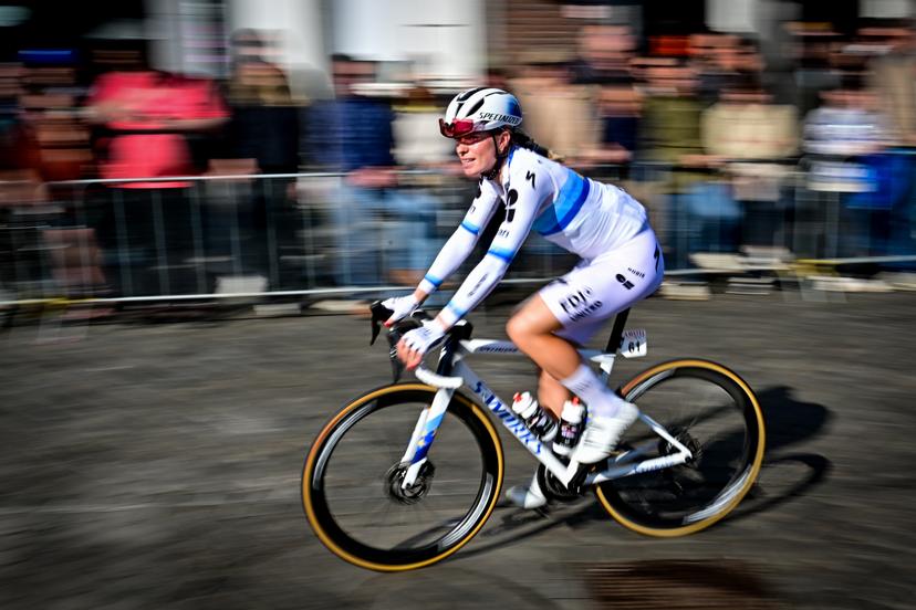 Dutch Demi Vollering of FDJ United-SUEZ pictured at the start of the women elite 'Amstel Gold Race' one day cycling race, 257,4 km from Maastricht to Valkenburg, The Netherlands, Sunday 19 April 2026. BELGA PHOTO DIRK WAEM