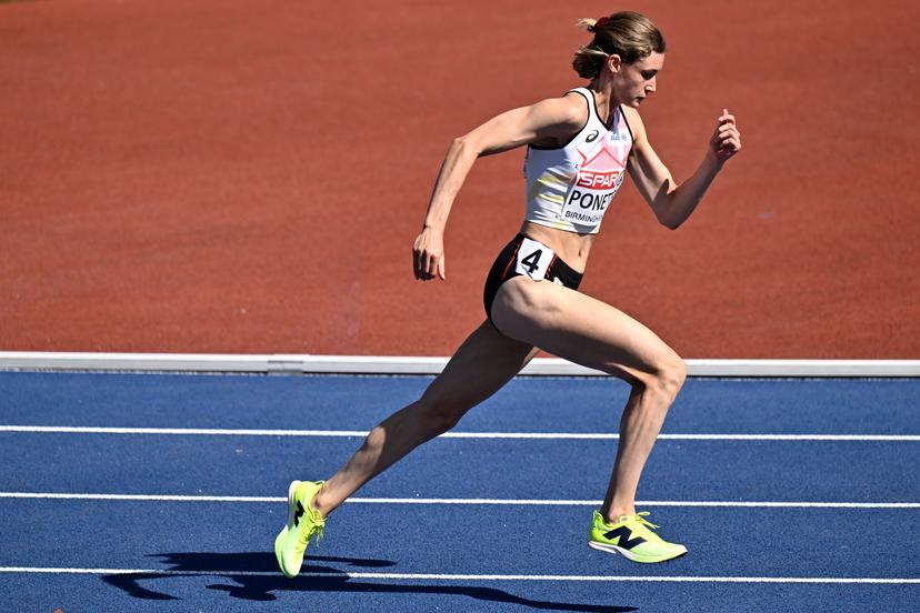 Belgian Helena Ponette pictured during the first round heats of the Women's 400m race, on the third day of the European Athletics Championships (August 10-18) in Birmingham, United Kingdom, on Wednesday 12 August 2026. BELGA PHOTO ERIC LALMAND