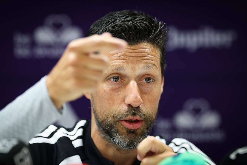 Anderlecht's head coach Vitor Bruno gestures during a press conference of Belgian first division soccer team RSC Anderlecht to present their new coach, on Thursday 25 June 2026 in Anderlecht, in preparation of the upcoming 2026-2027 Belgian first division soccer season. BELGA PHOTO VIRGINIE LEFOUR