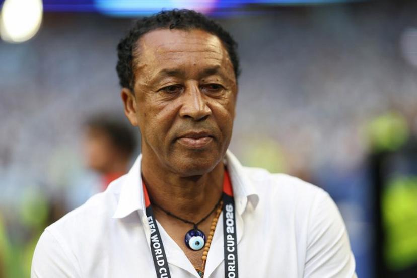 Cape Verde's head coach Bubista looks on ahead of the 2026 World Cup round of 32 football match between Argentina and Cape Verde at the Miami Stadium in Miami Gardens on July 3, 2026.   PATRICIA DE MELO MOREIRA / AFP