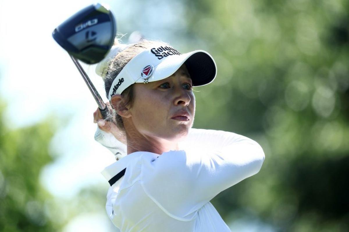 US Nelly Korda competes during the second round of the Amundi Evian Championship at Evian Resort Golf Club, in Evian-Les-Bains, central-eastern France on July 11, 2025.  Alex MARTIN / AFP