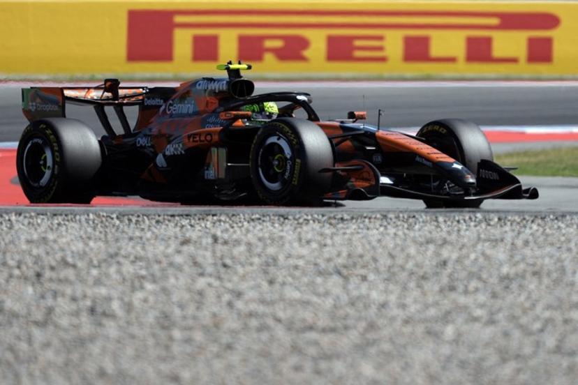 McLaren's British driver Lando Norris takes part in the second practice session at the Circuit de Catalunya ahead of the Catalonia Formula One Grand Prix in Montmelo, on the outskirts of Barcelona on June 12, 2026.  Manaure QUINTERO / AFP