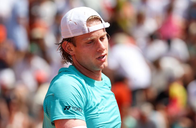 Belgian Zizou Bergs looks dejected during a first round match in the men's singles between Czech Machak and Belgian at the Roland Garros French Open tennis tournament, in Paris, France, Sunday 24 May 2026. This year's tournament takes place from 18 May to 07 June. BELGA PHOTO VIRGINIE LEFOUR