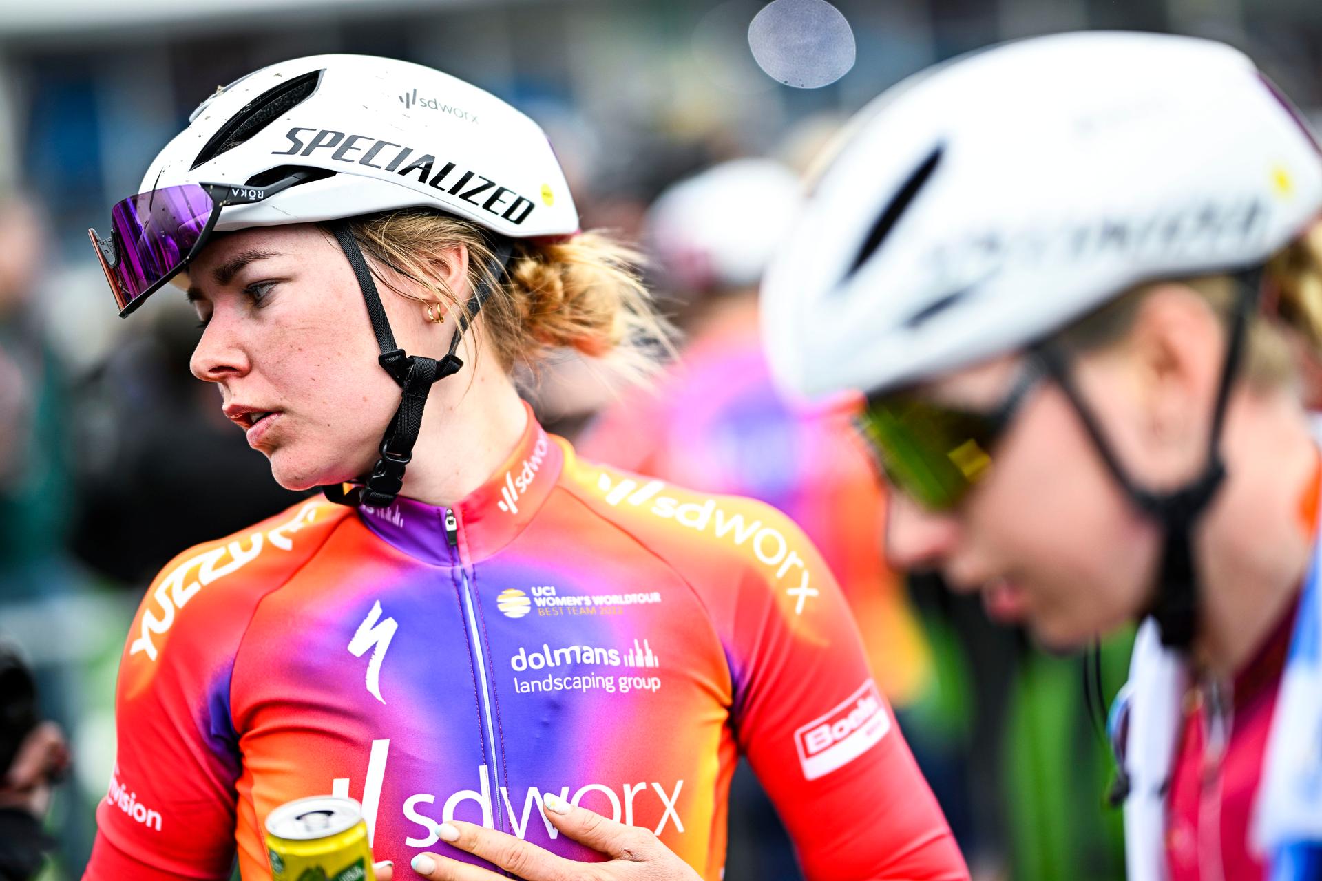 Dutch Femke Markus of SD Worx pictured after the third edition of the women elite race of the 'Paris-Roubaix' cycling event, 145,4 km from Denain to Roubaix, France on Saturday 08 April 2023. BELGA PHOTO JASPER JACOBS