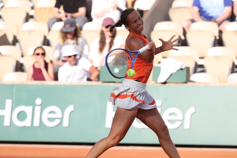 Belgian Hanne Vandewinkel pictured in action during a first round match in the women's singles between Belgian Vandewinkel and American Keys at the Roland Garros French Open tennis tournament, in Paris, France, Tuesday 26 May 2026. This year's tournament takes place from 18 May to 07 June. BELGA PHOTO VIRGINIE LEFOUR