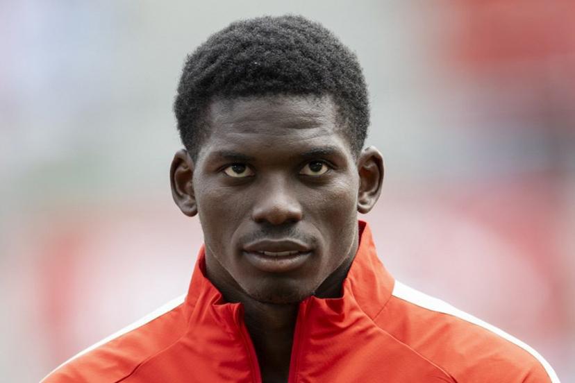Switzerland's forward #7 Breel Embolo poses prior a friendly match between Switzerland and Jordania ahead of the 2026 FIFA World Cup football tournament at the Kybunpark stadium, in St. Gallen, on May 31, 2026.  Ennio LEANZA / AFP