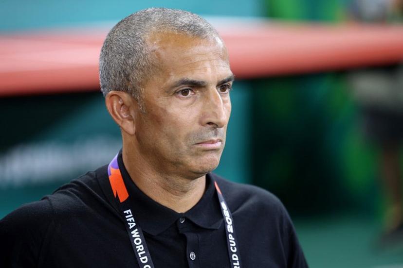 Tunisia's French head coach Sabri Lamouchi looks on ahead of the 2026 World Cup Group F football match between Sweden and Tunisia at the Monterrey Stadium in Guadalupe on June 14, 2026.   Julio Cesar AGUILAR / AFP