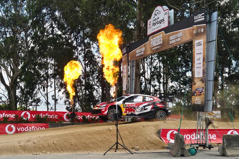 Sebastien Ogier and Vincent Landais pictured in action at the shakedown race of the Rally de Portugal event in Baltar, Portugal on Wednesday 06 May 2026. BELGA PHOTO ERIC DUPAIN