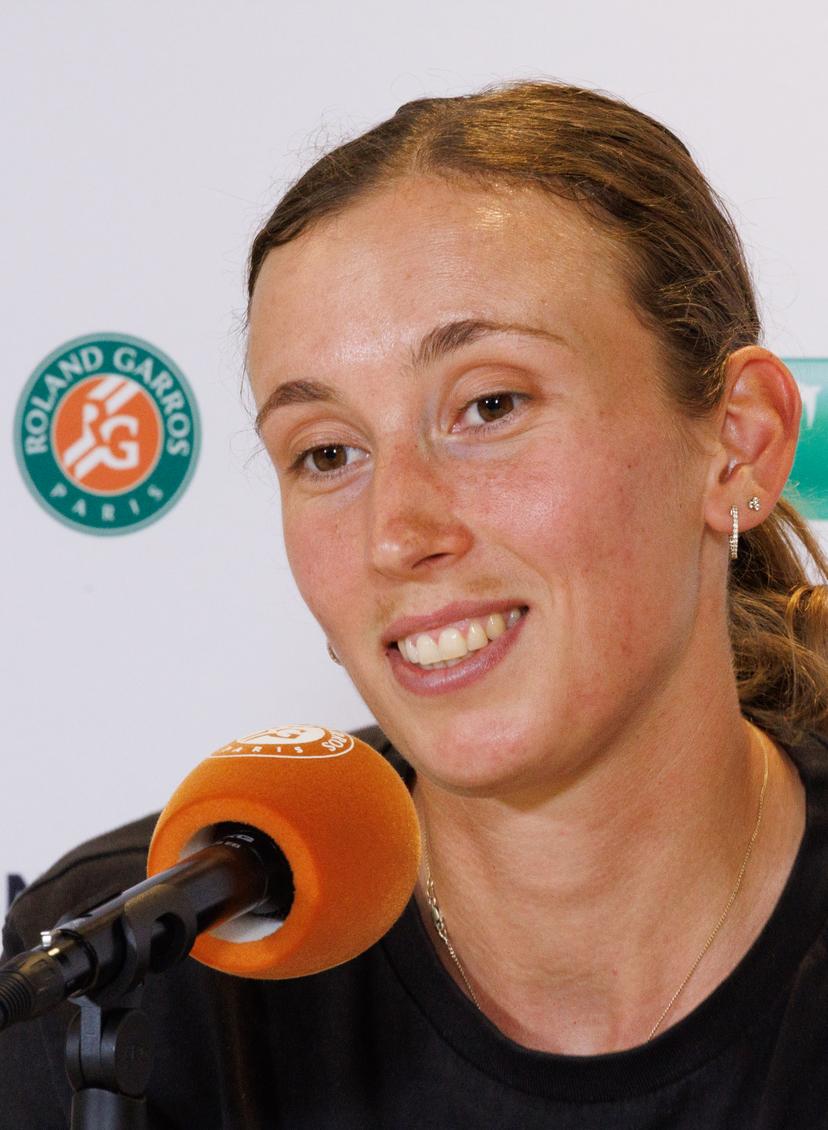 Belgian Elise Mertens pictured during an interview before the Roland Garros French Open tennis tournament, in Paris, France, Saturday 23 May 2026. This year's tournament takes place from 24 May to 07 June. BELGA PHOTO BENOIT DOPPAGNE