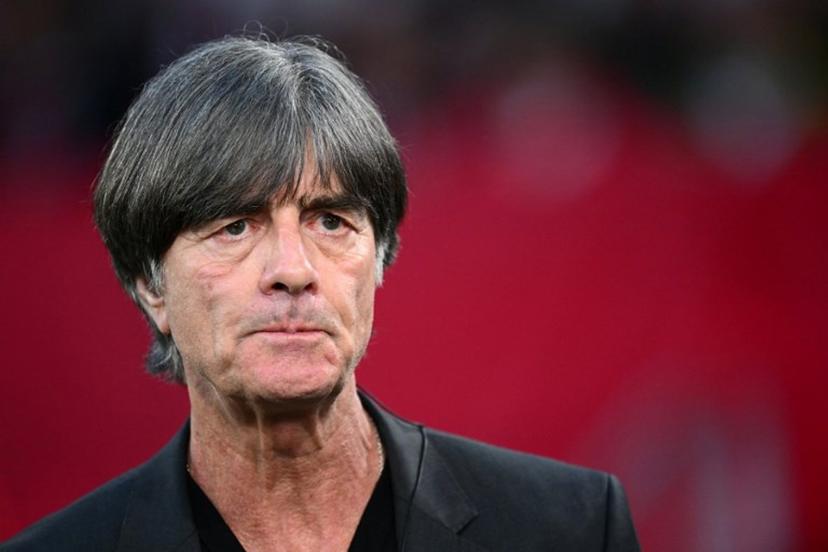 Germany's former head coach Joachim Loew attends the UEFA Europa League semi-final second leg football match between SC Freiburg and SC Braga in Freiburg im Breisgau, southwestern Germany on May 7, 2026.  Silas STEIN / AFP
