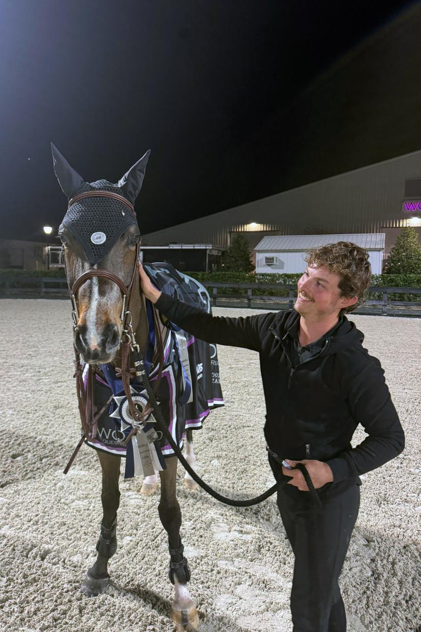 ATTENTION EDITORS - HANDOUT PICTURE RELEASED BY ERIC DUPAIN - EDITORIAL USE ONLY - MANDATORY CREDIT: 'PHILIPPAERTS WE LIVE HORSES'  This handout picture, distributed by Eric Dupain shows  Nicola Philippaerts and his horse Gadget Mouche, who won the GP in Ocala, Florida, United States on Saturday 28 February 2026.   *** Belga and Belga Editorial Board decline all responsibility regarding the content of this picture. *** PHOTO HANDOUT PHILIPPAERTS WE LIVE HORSES
