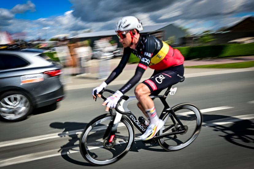 Belgian Tim Wellens of UAE Team Emirates-XRG pictured in action during the men elite 'Amstel Gold Race' one day cycling race, 257,4 km from Maastricht to Valkenburg, The Netherlands, Sunday 19 April 2026. BELGA PHOTO DIRK WAEM