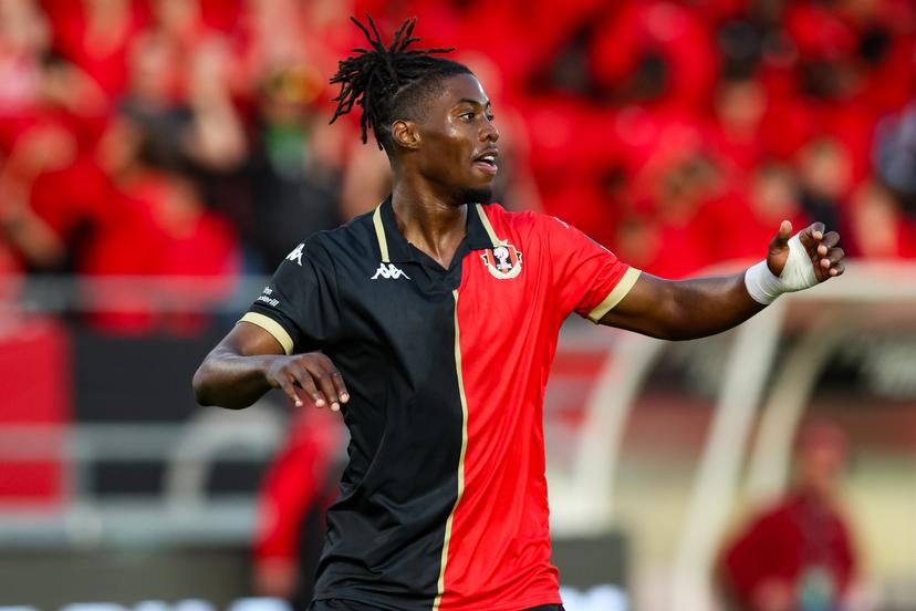 Seraing's Hemsley Chizorba Akpa-Chukwu reacts during a soccer game between RFC Seraing and SK Beveren, Friday 17 April 2026 in Seraing, on day 34 of the 2025-2026 'Challenger Pro League' 1B second division of the Belgian championship. BELGA PHOTO BRUNO FAHY