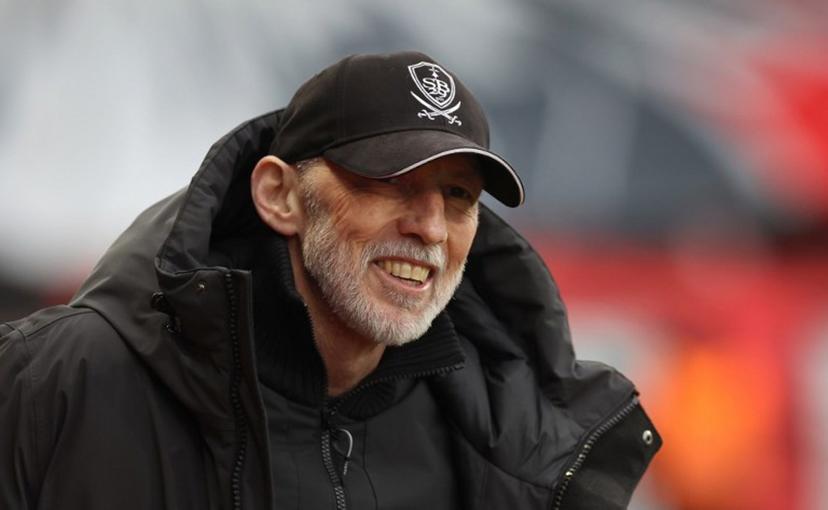 Brest's French head coach Eric Roy looks on during the French L1 football match between Stade Brestois 29 (Brest) and SCO Angers at the Stade Francis-Le-Ble in Brest, western France, on May 17, 2026.  Fred TANNEAU / AFP