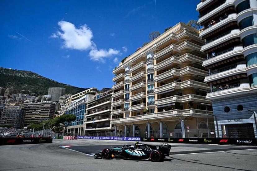 Mercedes' Italian driver Kimi Antonelli takes part in the third practice session at the Monaco street circuit in Monaco, ahead of the Monaco Formula 1 Grand Prix, on June 6, 2026.   Gabriel BOUYS / AFP