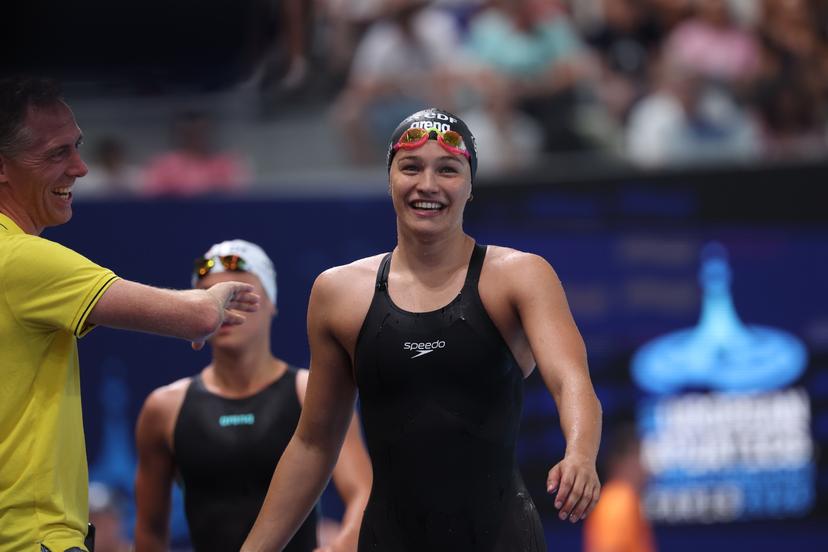 Belgian Sarah Dumont pictured during the semifinals of the Women's 200m Butterfly on the sixth day of  the European Aquatics Championships in Paris, France on Saturday 15 August 2026. BELGA PHOTO VIRGINIE LEFOUR