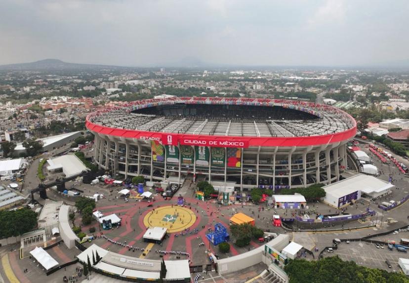 Aerial view of the Mexico City Stadium before the opening ceremony ahead of the 2026 World Cup Group A football match between Mexico and South Africa in Mexico City on June 11, 2026.  Mario Vazquez / AFP