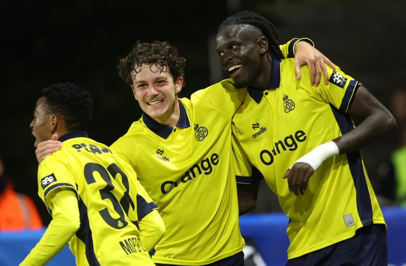 Union's Massire Sylla celebrates after scoring during a soccer match between Royale Union Saint-Gilloise and Cercle Brugge, Sunday 25 October 2026 in Brussels, on day 9 of the 2026-2027 'Jupiler Pro League' first division of the Belgian championship. BELGA PHOTO VIRGINIE LEFOUR