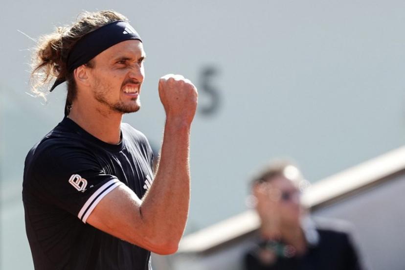 Germany's Alexander Zverev reacts as he wins the third set during his mens final singles match against Italy's Flavio Cobolli on day 15 of the French Open tennis tournament on Court Philippe-Chatrier at the Roland-Garros Complex in Paris on June 7, 2026.  Dimitar DILKOFF / AFP