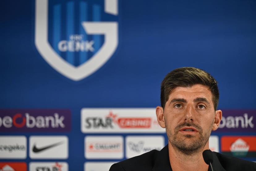 Thibaut Courtois pictured a press conference of Belgian soccer team KRC Genk, on Saturday 30 May 2026, in Genk. BELGA PHOTO JOHAN EYCKENS