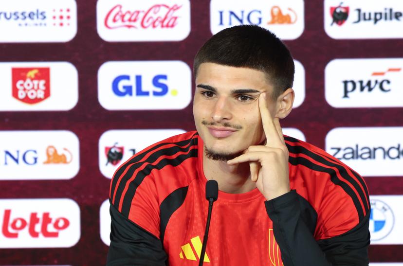Belgium's Matias Fernandez-Pardo pictured during a press conference of Belgian national soccer team Red Devils to announce a new player for the 2026 FIFA World Cup, at the Proximus Basecamp in Tubize, on Thursday 28 May 2026. The 2026 FIFA World Cup will take place in the United States, Mexico, and Canada from 11/06 to 19/07. BELGA PHOTO BRUNO FAHY