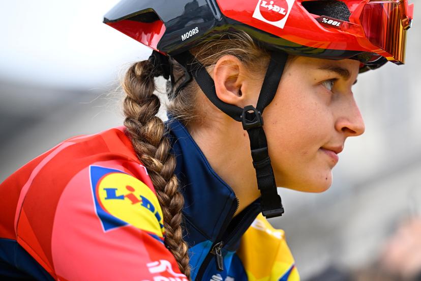 Belgian Fleur Moors of Lidl-Trek pictured at the start of the women's race of the 'Ronde van Vlaanderen/ Tour des Flandres/ Tour of Flanders' UCI WorldTour one day cycling race, 164,1 km with start and finish in Oudenaarde, Sunday 05 April 2026. BELGA PHOTO JASPER JACOBS
