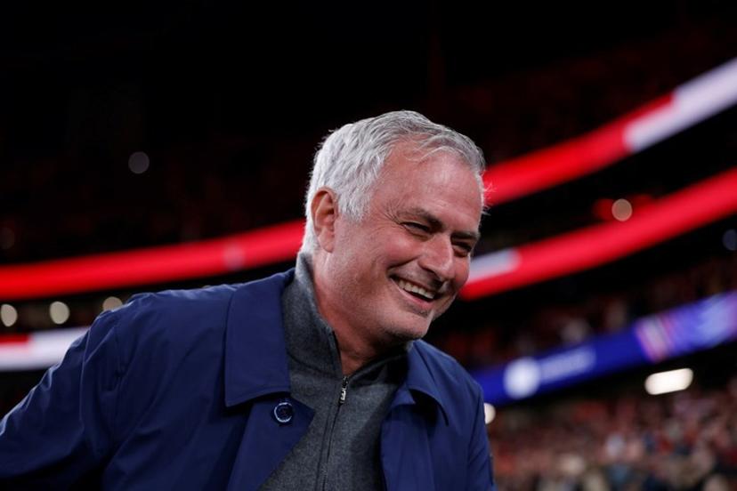 SL Benfica's Portuguese head coach Jose Mourinho reacts prior the UEFA Champions League knockout round play-off first leg football match between SL Benfica and Real Madrid CF at Estadio da Luz in Lisbon on February 17, 2026.  FILIPE AMORIM / AFP