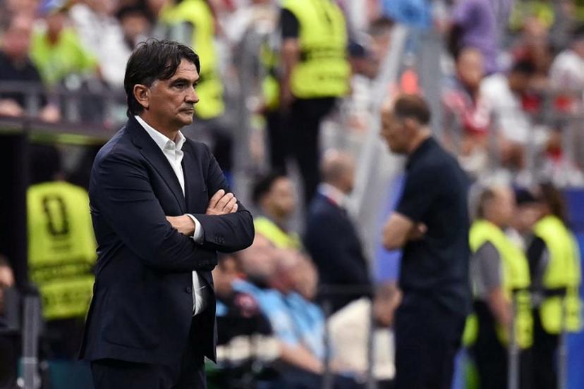 Croatia's head coach Zlatko Dalic reacts on the touch line  during the 2026 World Cup Group L football match between England and Croatia at the Dallas Stadium in Arlington on June 17, 2026.   Paul ELLIS / AFP