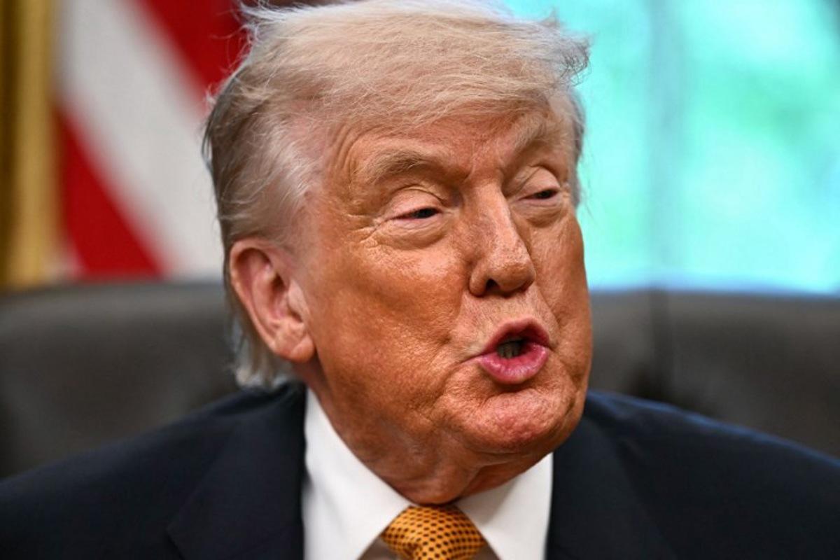 US President Donald Trump speaks about the upcoming "UFC Freedom 250" event, in the Oval Office of the White House on May 6, 2026, in Washington, DC.  An Ultimate Fighting Championship event will be staged on the White House's South Lawn in June. The June 14 event has been dubbed "UFC Freedom 250," in reference to the United States' 250th anniversary celebrations this summer.  Kent NISHIMURA / AFP