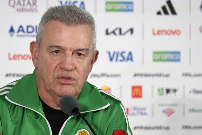 Mexico's head coach Javier Aguirre gives a press conference at the Mexico City Stadium in Mexico City on June 10, 2026, on the eve of the 2026 World Cup football match between Mexico and South Africa.  Alfredo ESTRELLA / AFP