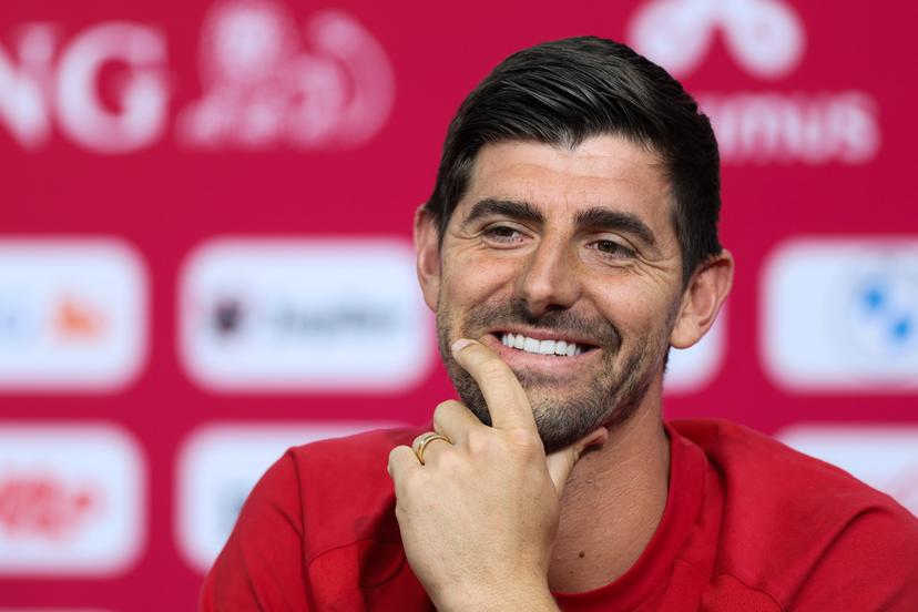 Belgium's goalkeeper Thibaut Courtois pictured during a press conference of Belgian national soccer team Red Devils in their base camp, home of the Seattle Sounders, Renton, Seattle, USA, on Friday 19 June 2026. The Red Devils prepare for their next game in the group stage of the 2026 FIFA World Cup. BELGA PHOTO BRUNO FAHY