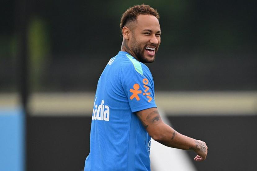 Brazil's forward #10 Neymar takes part in a training session at the Columbia Park Training Facility in Morristown, New Jersey on June 22, 2026, during the 2026 World Cup football tournament.   Mauro PIMENTEL / AFP