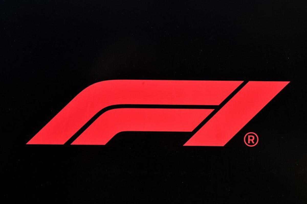F1's logo is pictured on the first day of the Formula One pre-season testing at the Bahrain International Circuit in Sakhir on February 11, 2026.   Giuseppe CACACE / AFP