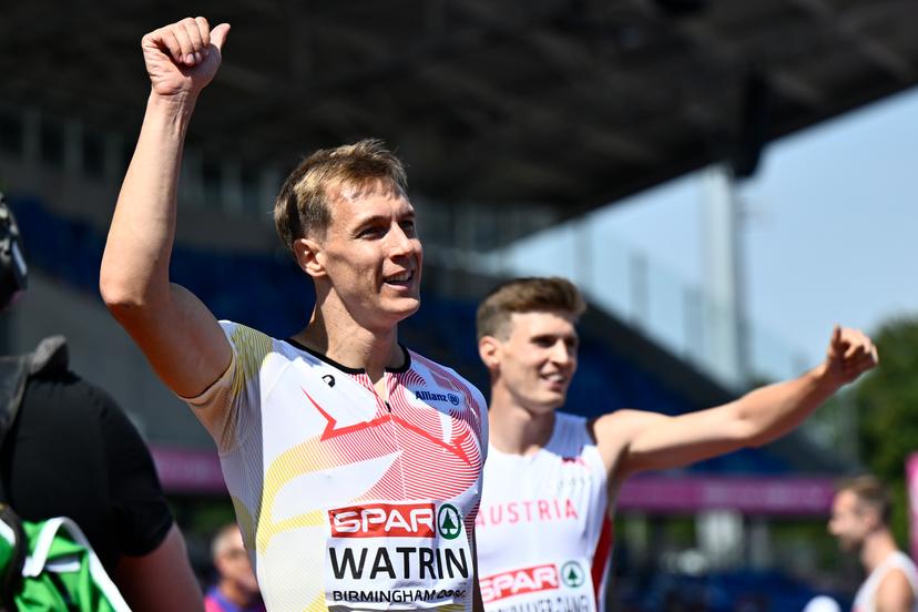 Belgian athlete Julien Watrin pictured in action during the  heats in the first round of the men's 400m hurdles race, at on the second day of the European Athletics Championships (August 10-18) in Birmingham, United Kingdom, on Tuesday 11 August 2026. BELGA PHOTO ERIC LALMAND