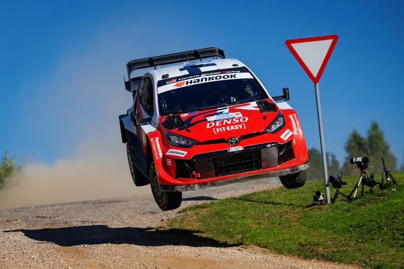ATTENTION EDITORS - HAND OUT PICTURES - EDITORIAL USE ONLY - MANDATORY CREDIT 'Toyota Gazoo Racing'  This handout picture, distributed by Eric Dupain, shows Finnish Sami Pajari and co-drive Marko Salminen during the WRC Estonia Rally 2026. PHOTO HANDOUT TOYOTA GAZOO RACING  *** Belga and Belga Editorial Board decline all responsibility regarding the content of this picture. ***