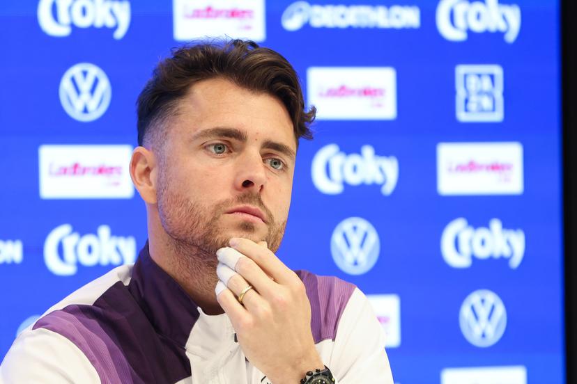 Anderlecht's goalkeeper Colin Coosemans pictured during a press conference of Royal Sporting Club Anderlecht ahead of the final of the Croky Cup Belgian cup competition, Wednesday 13 May 2026 in Brussels. BELGA PHOTO BRUNO FAHY