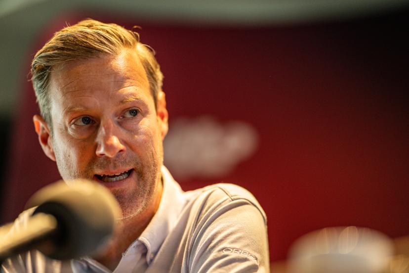performance manager Dutch Aike Visbeek pictured during a press conference of the Lotto-Intermarche cycling team, to discuss this weekend's one-day cycling race Omloop Het Nieuwsblad, the opening race of the Flemish classic one day races season, Thursday 26 February 2026 in Sint-Martens-Latem. BELGA PHOTO DAVID PINTENS