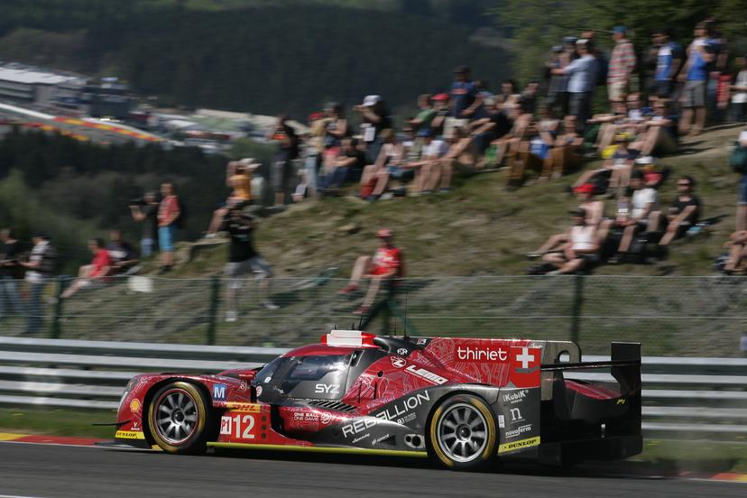 Rebellion team with Nicolas Prost, Nelson Piquet Jr and Nick Heidfeld pictured in action during the WEC 6 Hours of Spa-Francorchamps racing event, Saturday 07 May 2016. BELGA PHOTO GEORGES DE COSTER