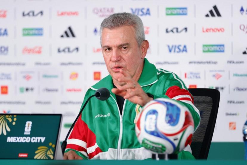 Mexico's head coach Javier Aguirre gives a press conference at the Mexico City Stadium in Mexico City on July 4, 2026, on the eve of the 2026 World Cup round of 16 football match between Mexico and England.  Rodrigo Oropeza / AFP