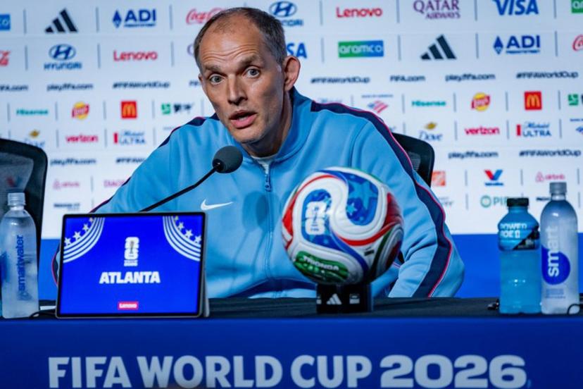 England's German head coach Thomas Tuchel gives an MD-1 press conference at Atlanta Stadium in Atlanta on June 30, 2026, on the eve of the 2026 World Cup round of 32 football match between England and Democratic Republic of the Congo.  Odd ANDERSEN / AFP