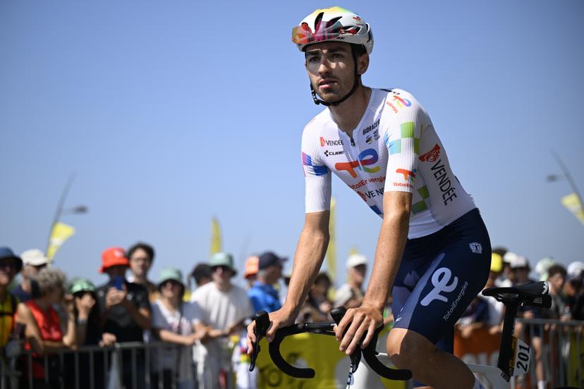 French Jordan Jegat of TotalEnergies pictured at the start of stage 6 of the 2026 Tour de France cycling race, a stage of 186 km from Pau to Gavarnie-Gedre, on Thursday 09 July 2026. The 113th edition of the Tour de France starts on Saturday 4 July in Barcelona, Spain, and will finish in Paris, France on the 26th of July. BELGA PHOTO JASPER JACOBS