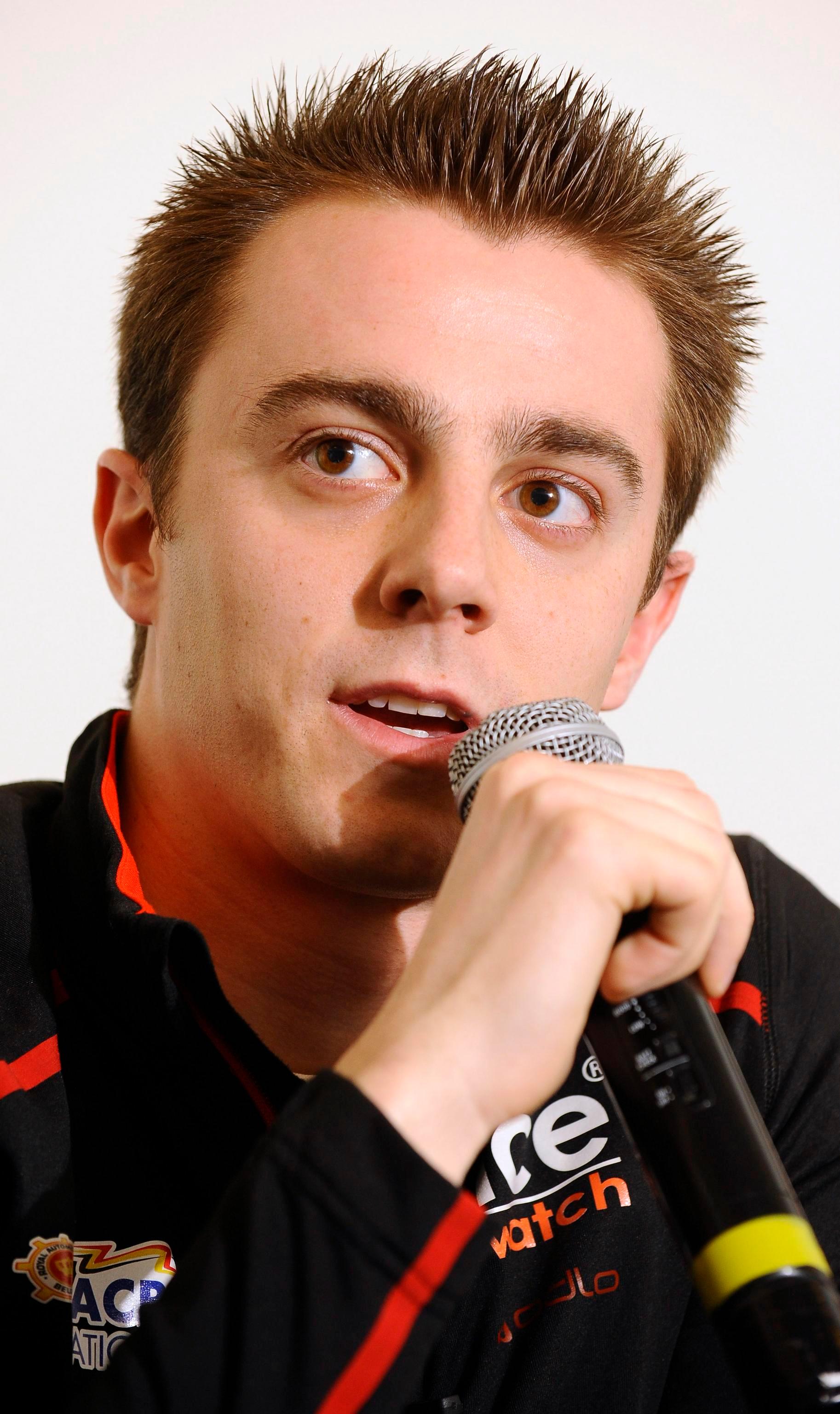 20110216 - BRUSSELS, BELGIUM: Bertrand Baguette (IndyCar Series) pictured at a presentation of Belgian royal motor club RACB National Team (RNT) in Brussels, Wednesday 16 February 2011. BELGA PHOTO BENOIT DOPPAGNE