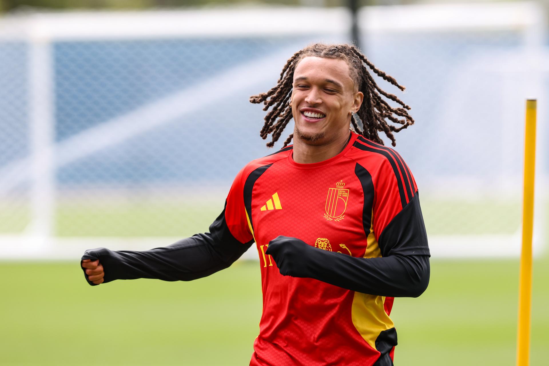 Belgium's Diego Da Silva Moreira pictured during a training session of Belgian national soccer team Red Devils, on Thursday 02 July 2026 in their base camp, home of the Seattle Sounders, Renton, Seattle, USA. The Rode Duivels - Diables Rouges qualified for the knockout stage of the 2026 FIFA World Cup, where they'll meet USA in the round of 16 on July 7th. BELGA PHOTO BRUNO FAHY