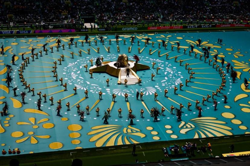 Artists perform during the opening ceremony ahead of the 2026 World Cup Group A football match between Mexico and South Africa at the Mexico City Stadium in Mexico City on June 11, 2026.  Rodrigo OROPEZA / AFP