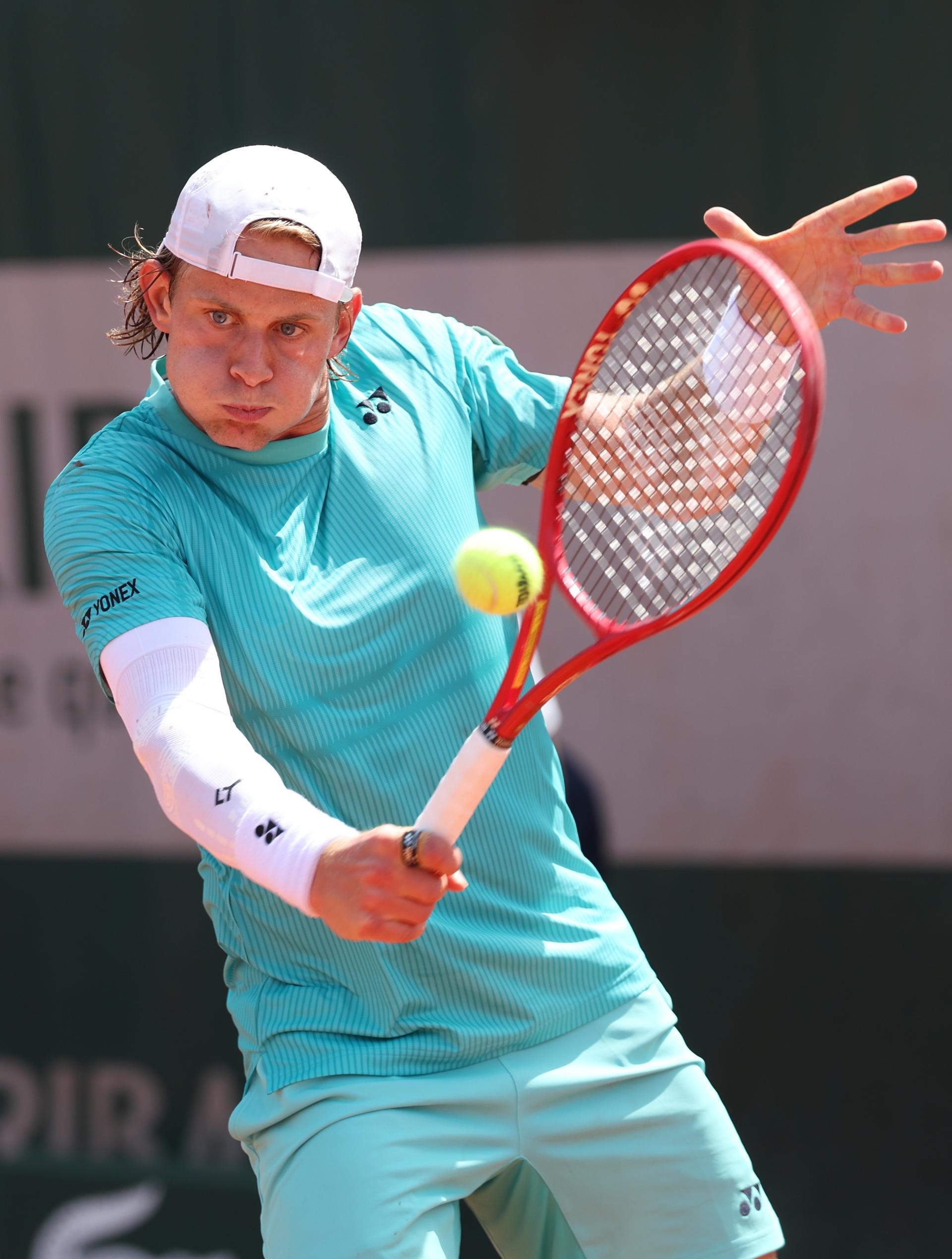 Belgian Zizou Bergs pictured in action during a first round match in the men's singles between Czech Machak and Belgian at the Roland Garros French Open tennis tournament, in Paris, France, Sunday 24 May 2026. This year's tournament takes place from 18 May to 07 June. BELGA PHOTO VIRGINIE LEFOUR