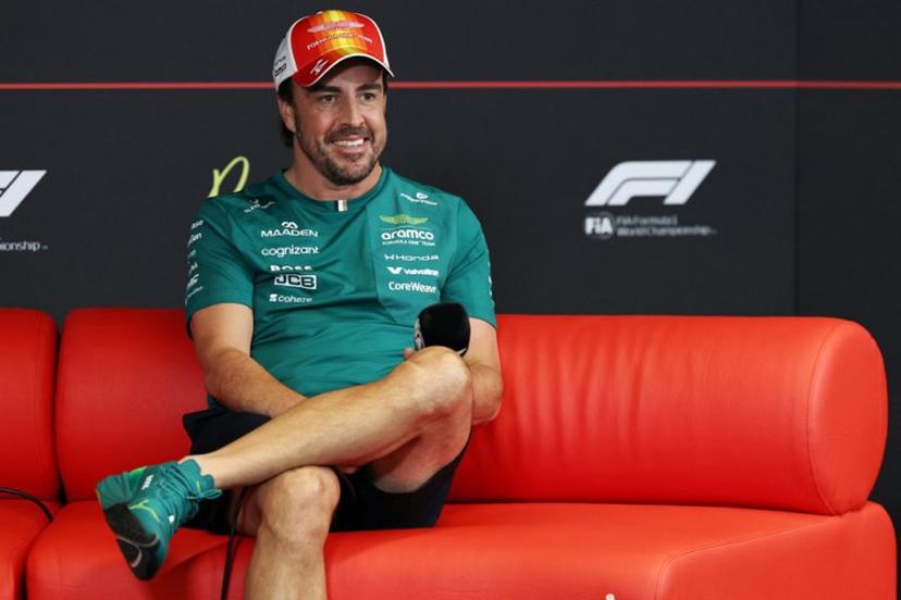 Aston Martin's Spanish driver Fernando Alonso attends a press conference at the Circuit de Catalunya on June 11, 2026 in Montmelo on the outskirts of Barcelona, ahead of the Catalonia Formula One Grand Prix.  Lluis GENE / AFP