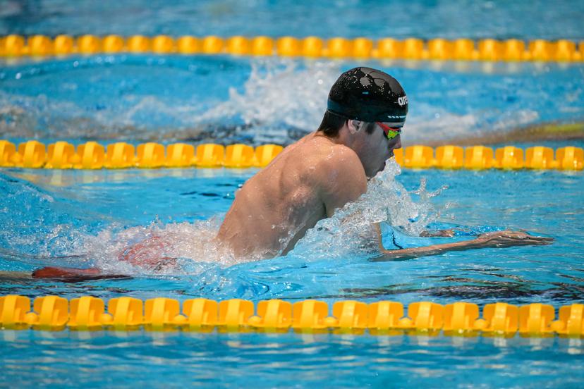 Belgian Simon Laviolette pictured in action during the 200m medley race at the Open Belgian Swimming Championships 2026 (15-17/05), in Antwerp, on Sunday 17 May 2026. BELGA PHOTO DAVID PINTENS