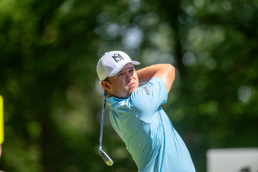 Belgian Kristof Ulenaers pictured in action during the final round (4/4) of the 2026 Soudal Open DP World Tour golf tournament in Schilde, Sunday 24 May 2026. The Soudal Open takes place from 21 to 24 May at the Rinkven Golf Club in Schilde. BELGA PHOTO JONAS ROOSENS