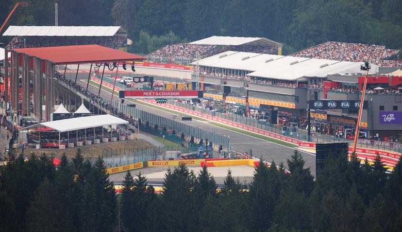 Illustration picture shows the start, paddock and 'Virage de la Source' during the qualification session ahead of the Grand Prix F1 of Belgium race, in Spa-Francorchamps, Saturday 18 July 2026. The Spa-Francorchamps Formula One Grand Prix takes place this weekend, from July 17th to July 19th. BELGA PHOTO BENOIT DOPPAGNE