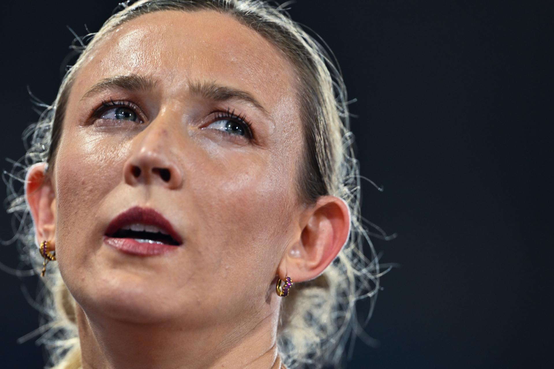 Belgian Paulien Couckuyt reacts after the women's 400m  on the third day of the European Athletics Championships (August 10-18) in Birmingham, United Kingdom, on Wednesday 12 August 2026. BELGA PHOTO ERIC LALMAND